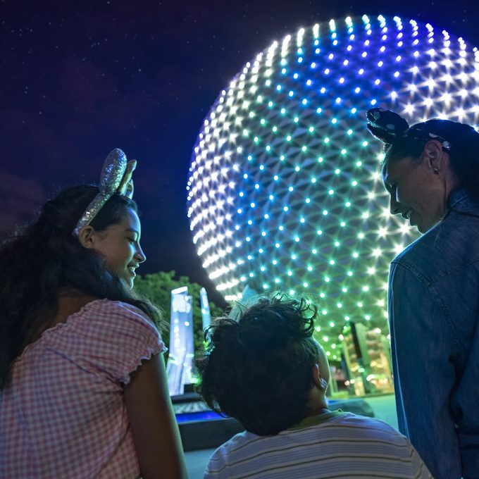Spaceship Earth at night